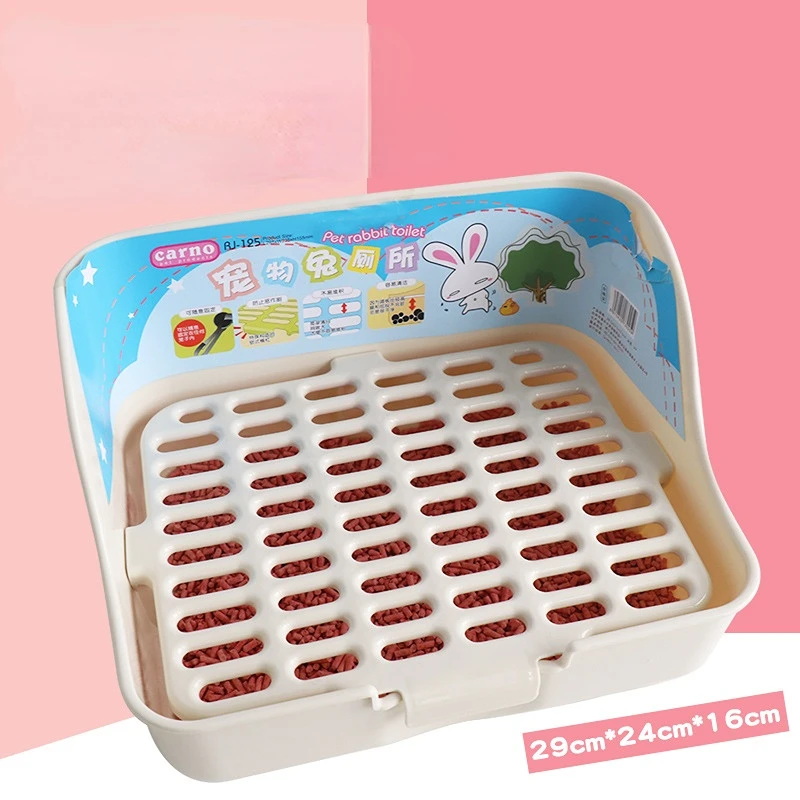 

Rabbit Litter Box Corner Toilet Box and Bigger Pet Pan for Adult Guinea Pigs Chinchilla Ferret Galesaur Small Animals