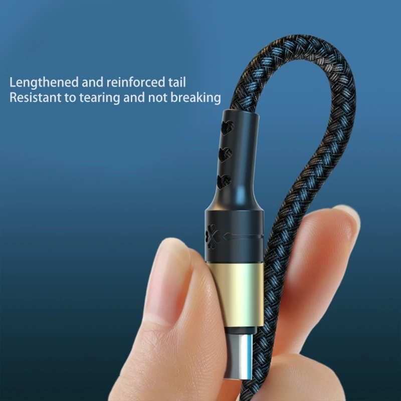 Зарядный кабель 2 в 1 с двумя разъемами типа C для быстрой зарядки и передачи