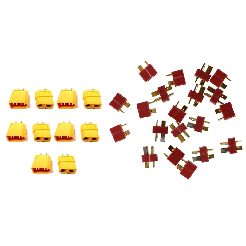 

15 Pair Deans Anti-Skid XT60 Connector T Plug Male+Female For RC ESC Battery