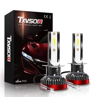 txvso8 h1 led car headlight bulb 80w universal mini lamps 12v 360 degree diode lamps 6000k bulbs 8000lm luces led para auto