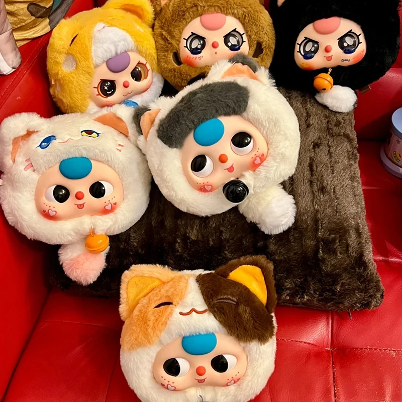 Милая детская сумка на молнии с тремя кошками Lucky Cat глухая коробка виниловая