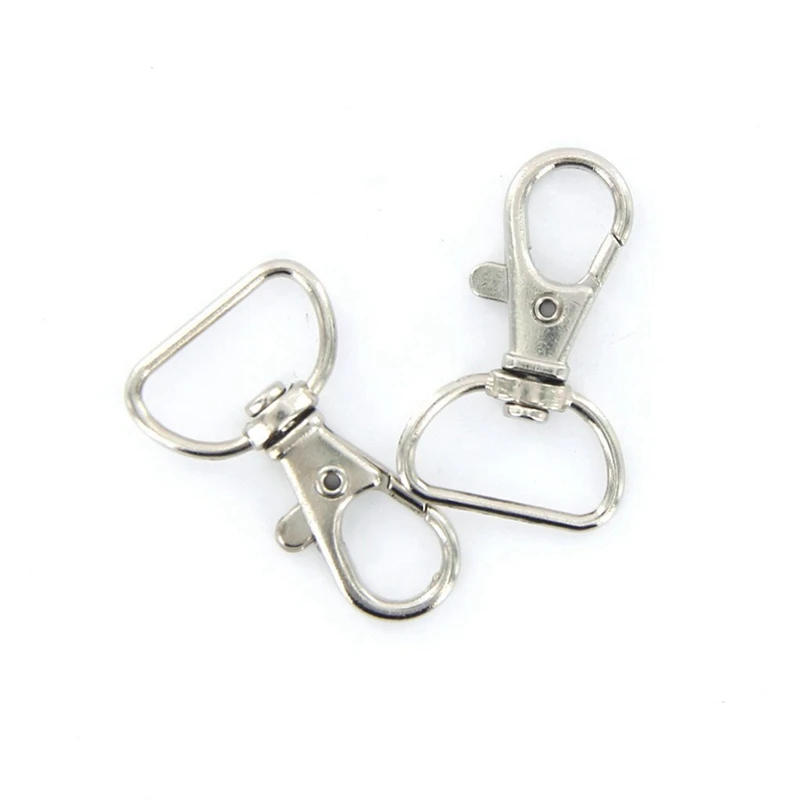 

50Pcs 23Mm X 38Mm Silver Color Swivel Carabiners