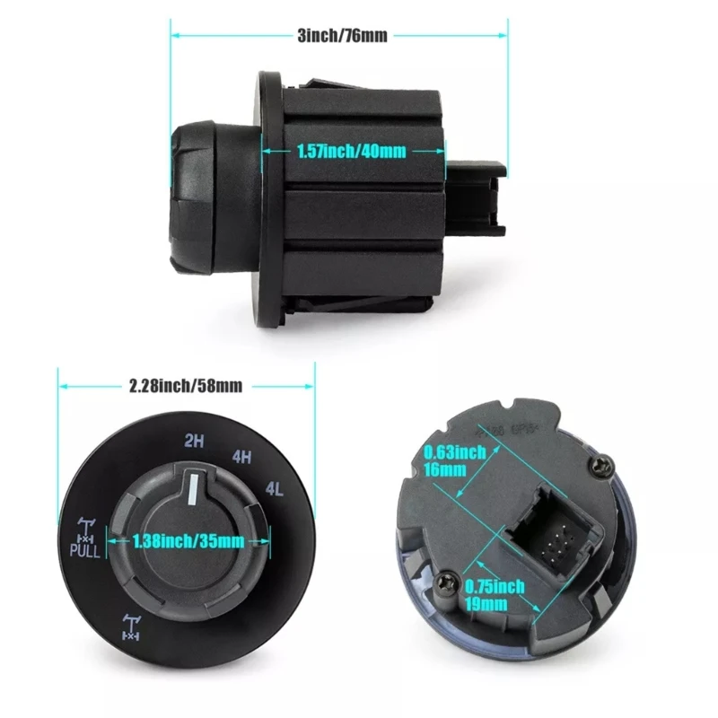 4x4 4WD электронная блокировка дифференциального переключателя ручка управления