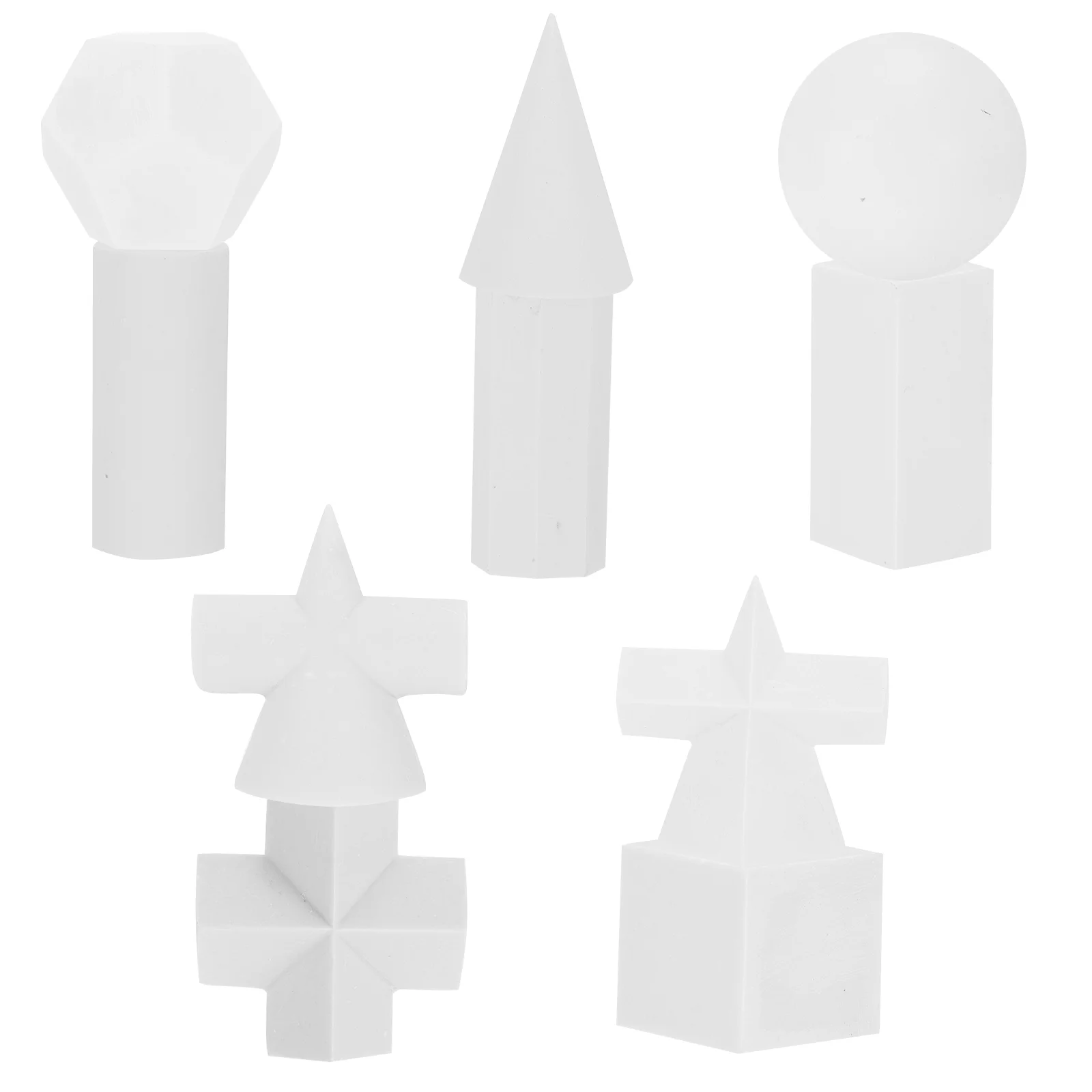 

10 Pcs Sketch Geometry Drawing Sculpture Model Statue Decor Practice Figurine Geometrical Resin Office Moulds Tools