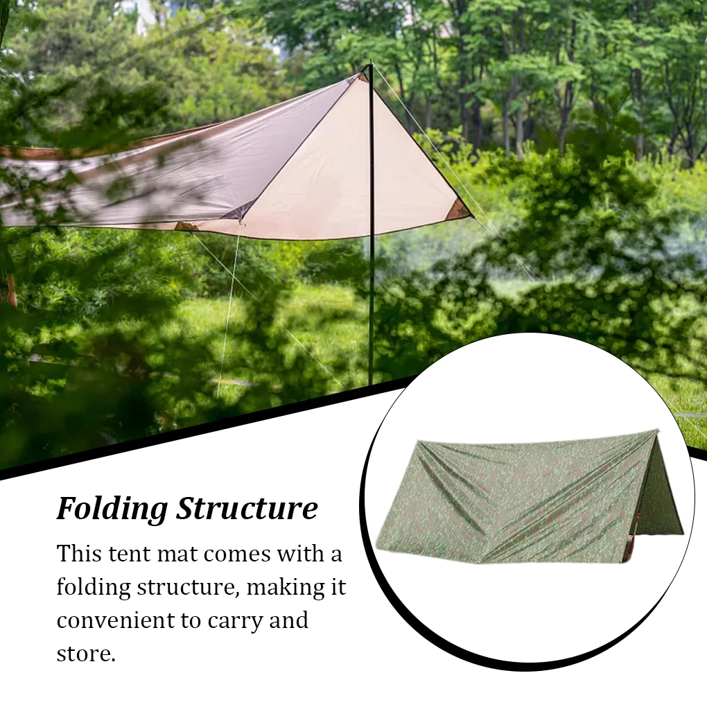 

Tent Mat Folding Cushion Windproof Proof Pads Camping Trap Shelter with Camouflage Pattern Sun Shade Tool Type 2