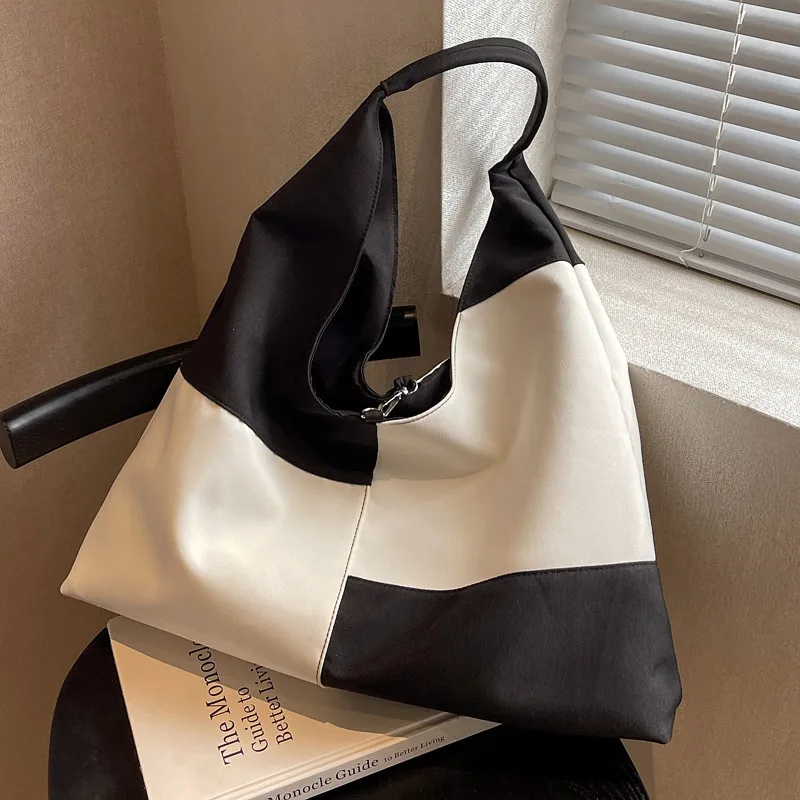 CGCBAG 2023 Fashion Canvas Shoulder Bags For Women Casual Large Capacity Female Tote Bag Simple Commuting Women Designer Handbag