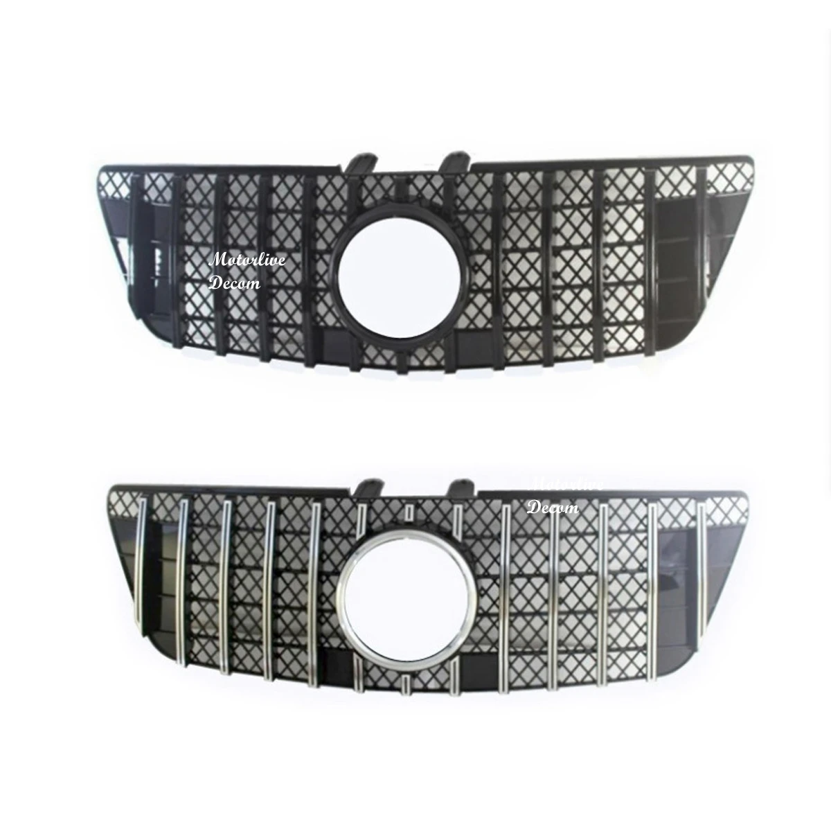 

Silver Front Bumper Grille For Mercedes Benz ML Class W164 2009-2012 GTR GT R