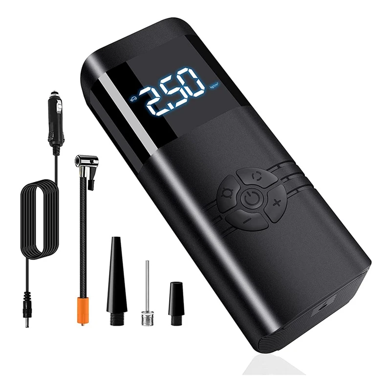 

Портативный воздушный компрессор насос для шин, автомобильный насос для шин, автомобильный насос для шин с цифровым манометром, быстрая над...