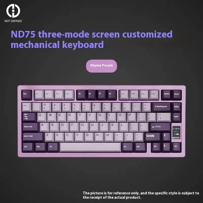 Неопределенная клавиатура Nd75 2 4 г трехрежимная из алюминиевого сплава