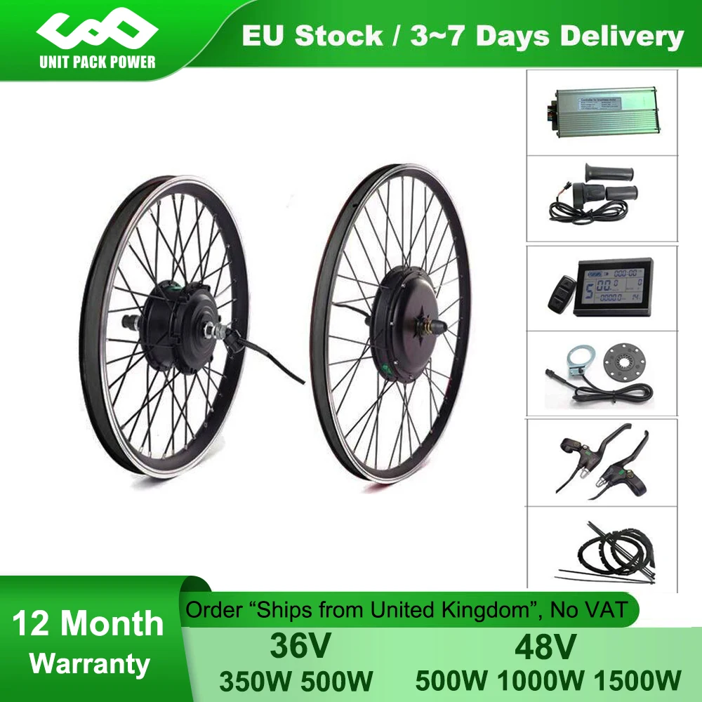 

Electric Bike Conversion Kit 26 28" 700C eBike Conversion Kit 36V 350W 500W 48V 1000W 1500W Front Rear Bicycle Hub Motor Wheel