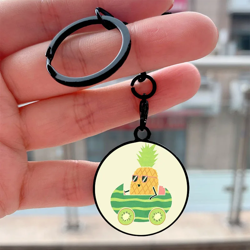 

Fashion flat Summer Drive Cool Key Tag Motorcycles Cars Backpack Chaveiro Keychain For Friends Key Ring Gifts Accessories