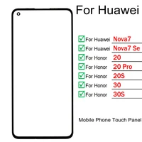 1pc for huawei nova 7 se honor 20 pro 20s 30 30s touch screen front glass touchpad replacement outer panel lens cover