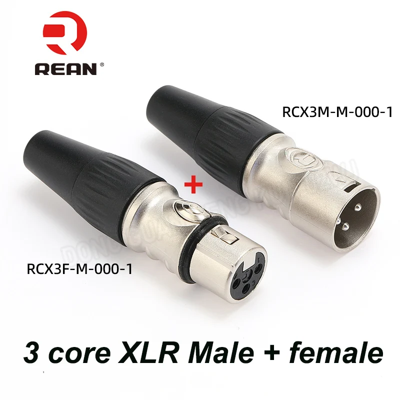 

New YS176/RCX3M-M-000-1 Gold-plated 3-core XLR Balance Male/Female Plug Audio Amplifier Speaker Plug Connector Adapter