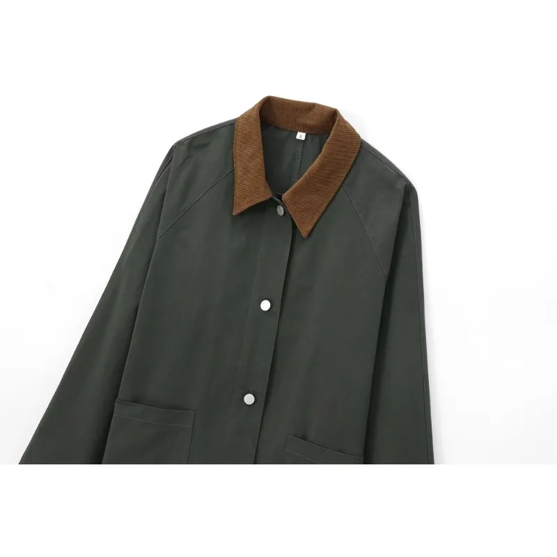 TRAF ZR Женские куртки Осенняя мода Свободные городские пальто Женское осеннее