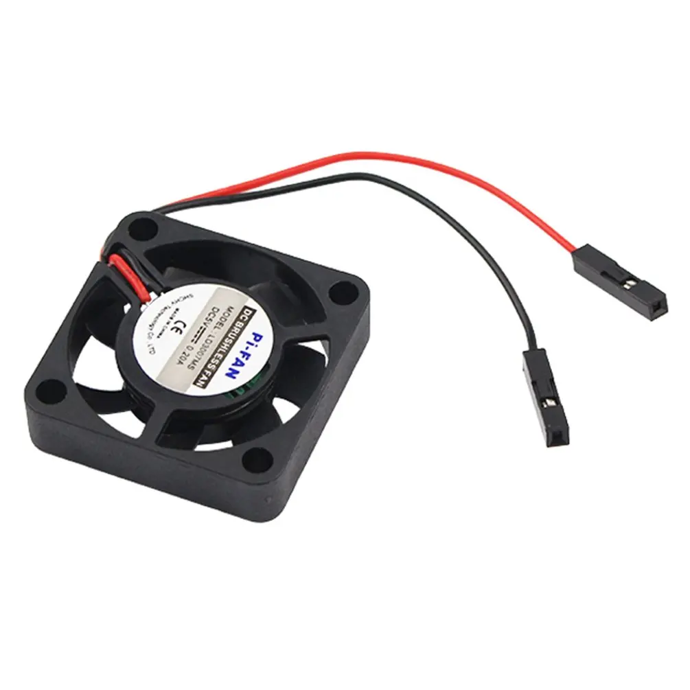 

3.3V/5V DC Brushless Fan CPU Cooling Fan Hydraulic Bearing Heatsink Cooler for Raspberry Pi 4 B/3B+/3B/2B/B+