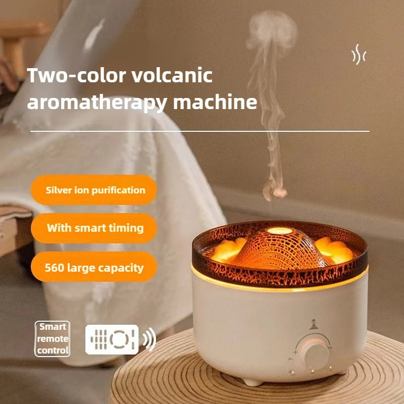 Новый аппарат для ароматерапии с медузами вулкана USB ультразвуковой увлажнитель