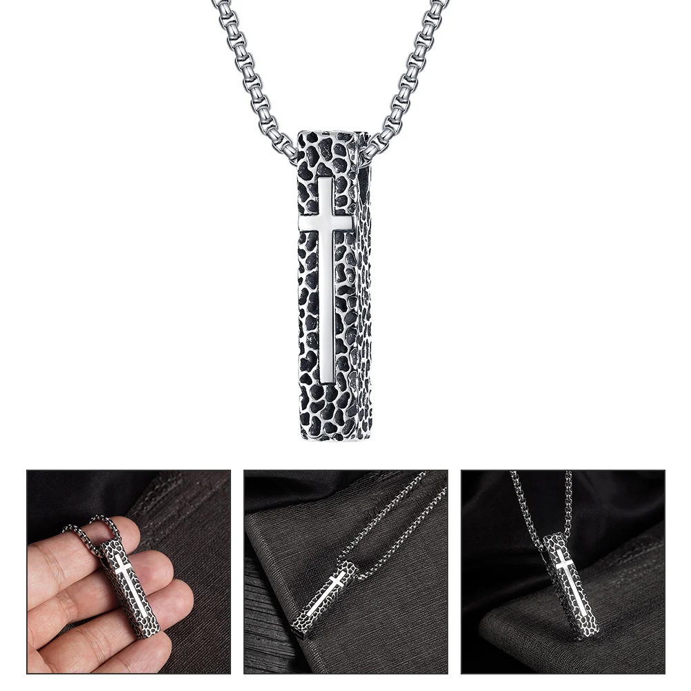 

Retro Cross Sweater Necklace Personality Male Clothing Pendant Sweater Chain