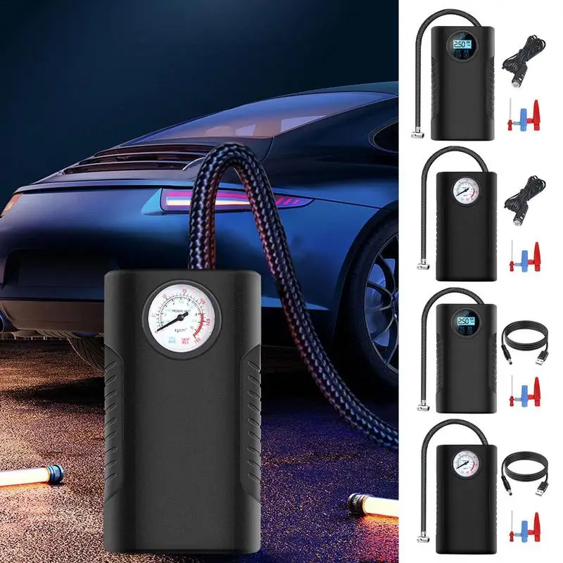 

Handheld Car Tire Inflator Vehicle Air Compressor Low Voice Air Pump Digital Cordless For Motorcycle Cars Auto Accessories