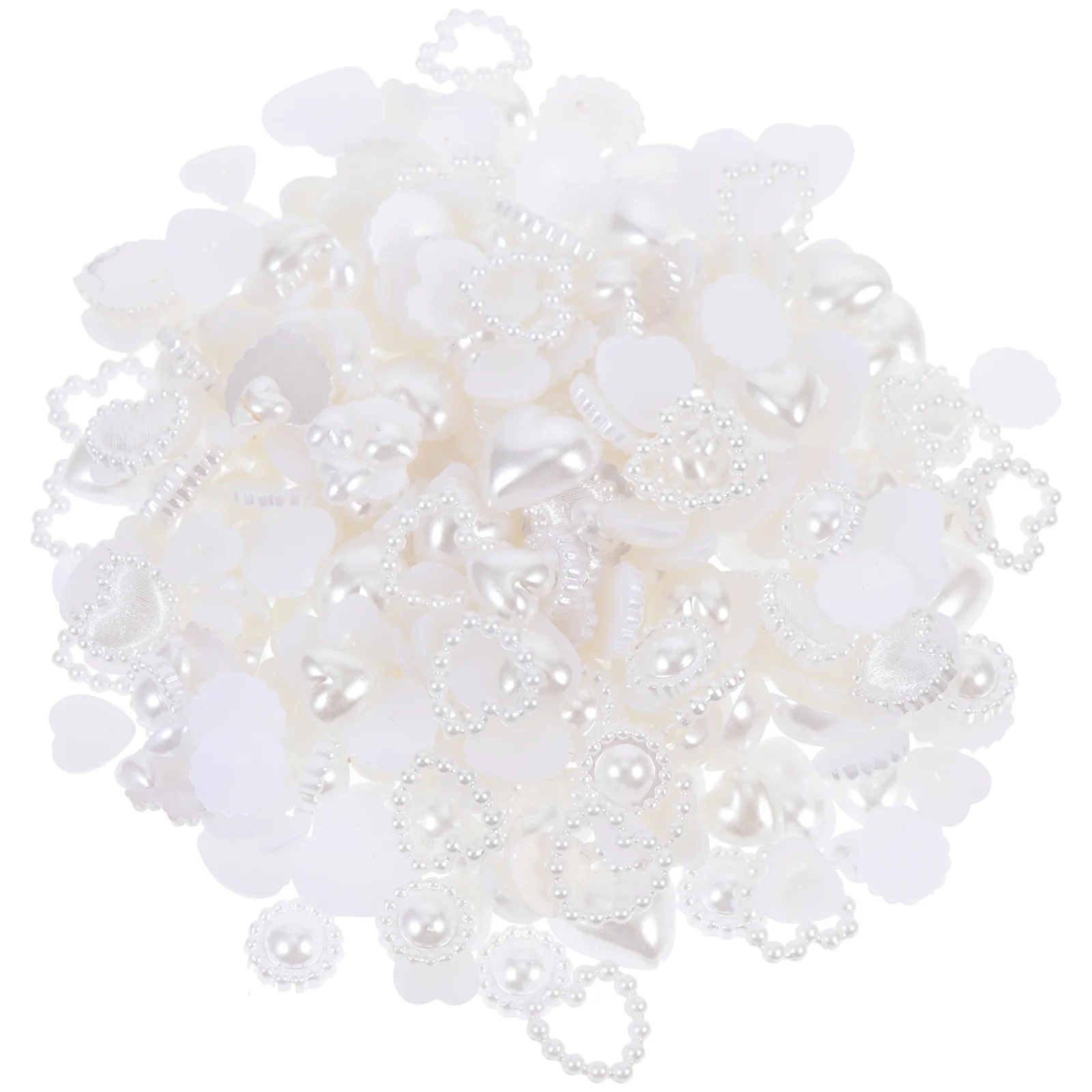 

Pearl Nail Beads Charms Bead Loose Decornails Half Jewels Scrapbook Craft Diy Jewelry Manicure Small Flat Fauxroundplastic Abs