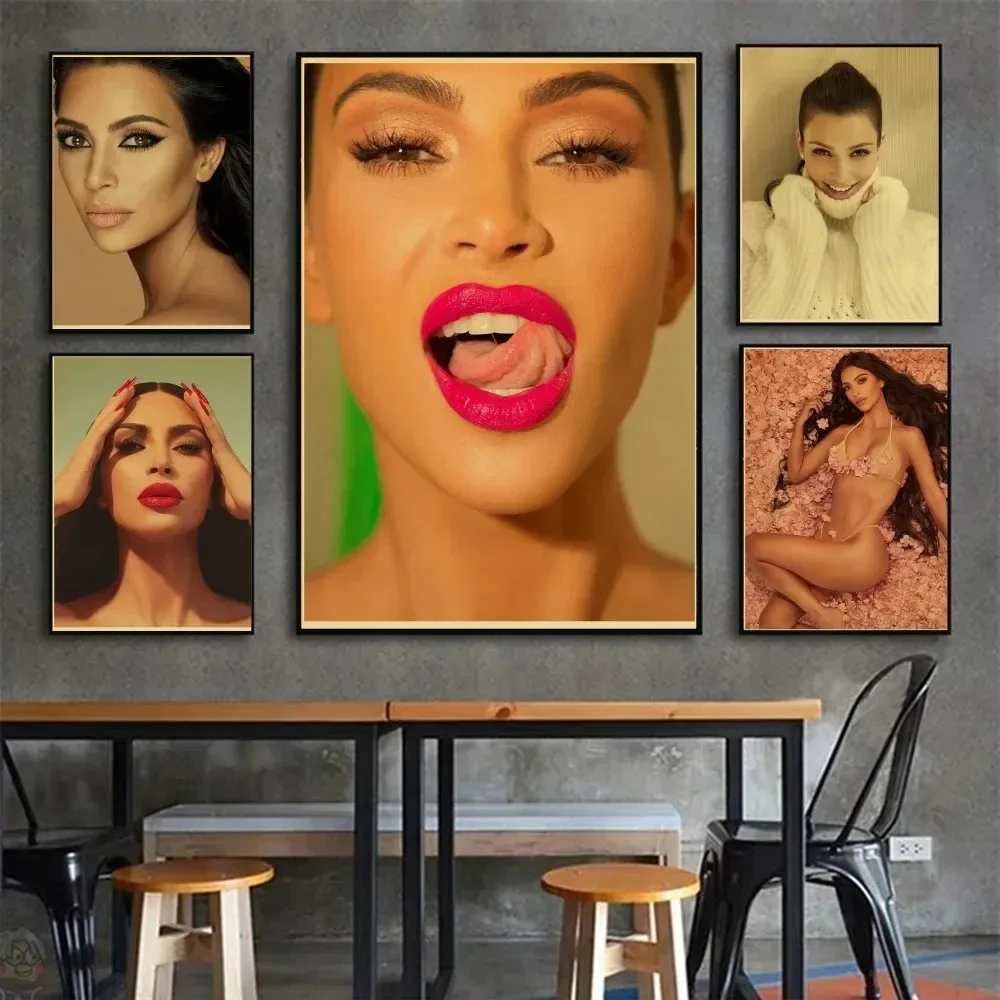 A-Kim Cardashian Сексуальная Змеиная Богиня Холст с принтом без рамы Водонепроницаемая