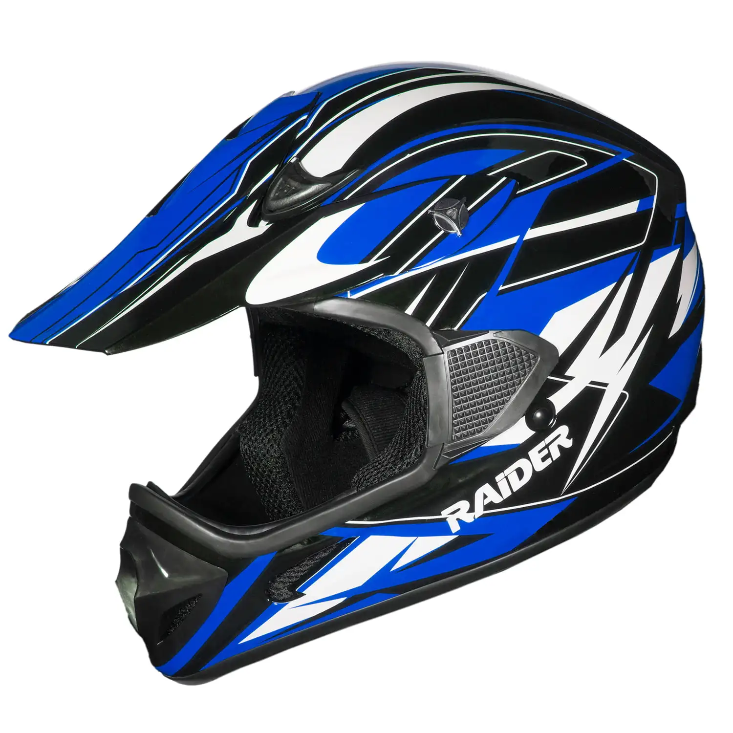 

Motocross RX1 Open Face Helmet DOT Approved - Blue - Large