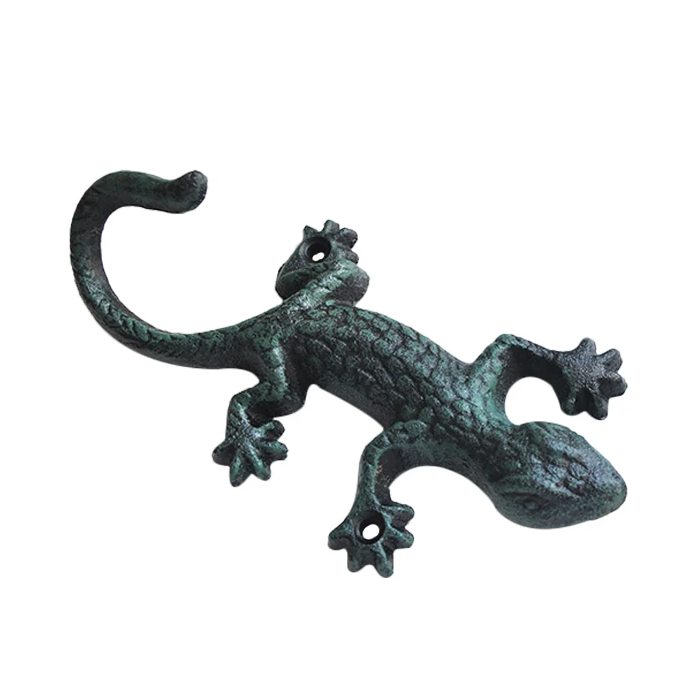 

1pc Creative Gecko Hook Quirky Clothes Hook Wall-mounted Hanger Iron Hanging Decor for Home Shop
