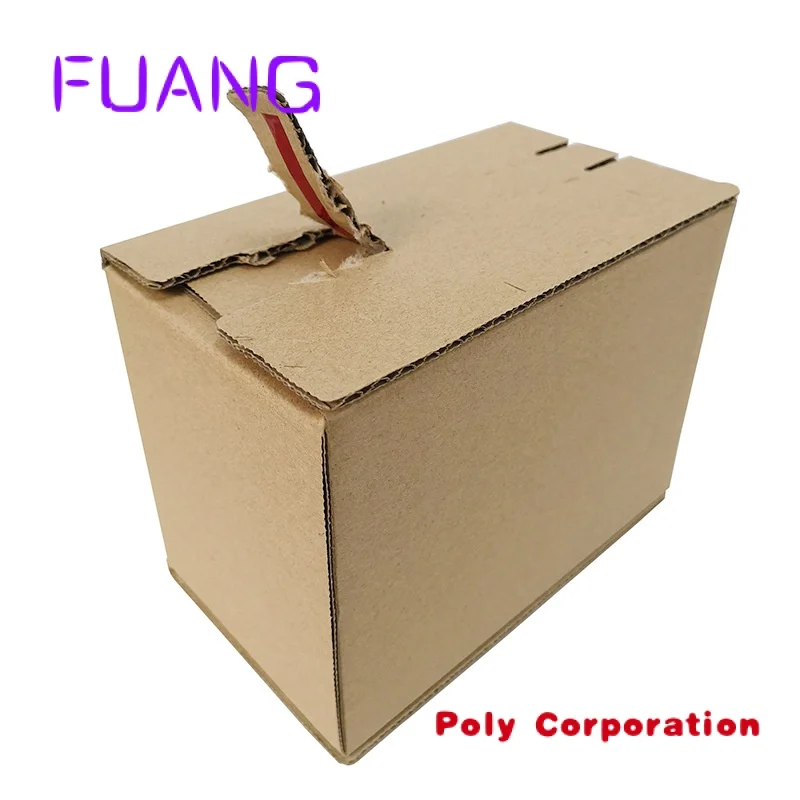 Custom design corrugated zipper shipping mailer carton packaging box with self-adhesive easy to sepacking box for small business