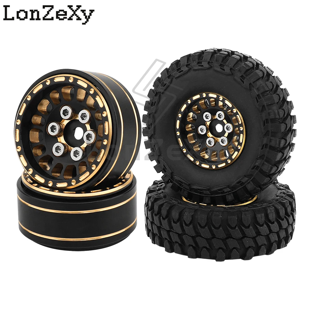 Латунные колеса 1.0&quot 4 шт. для RC Crawler 1/24