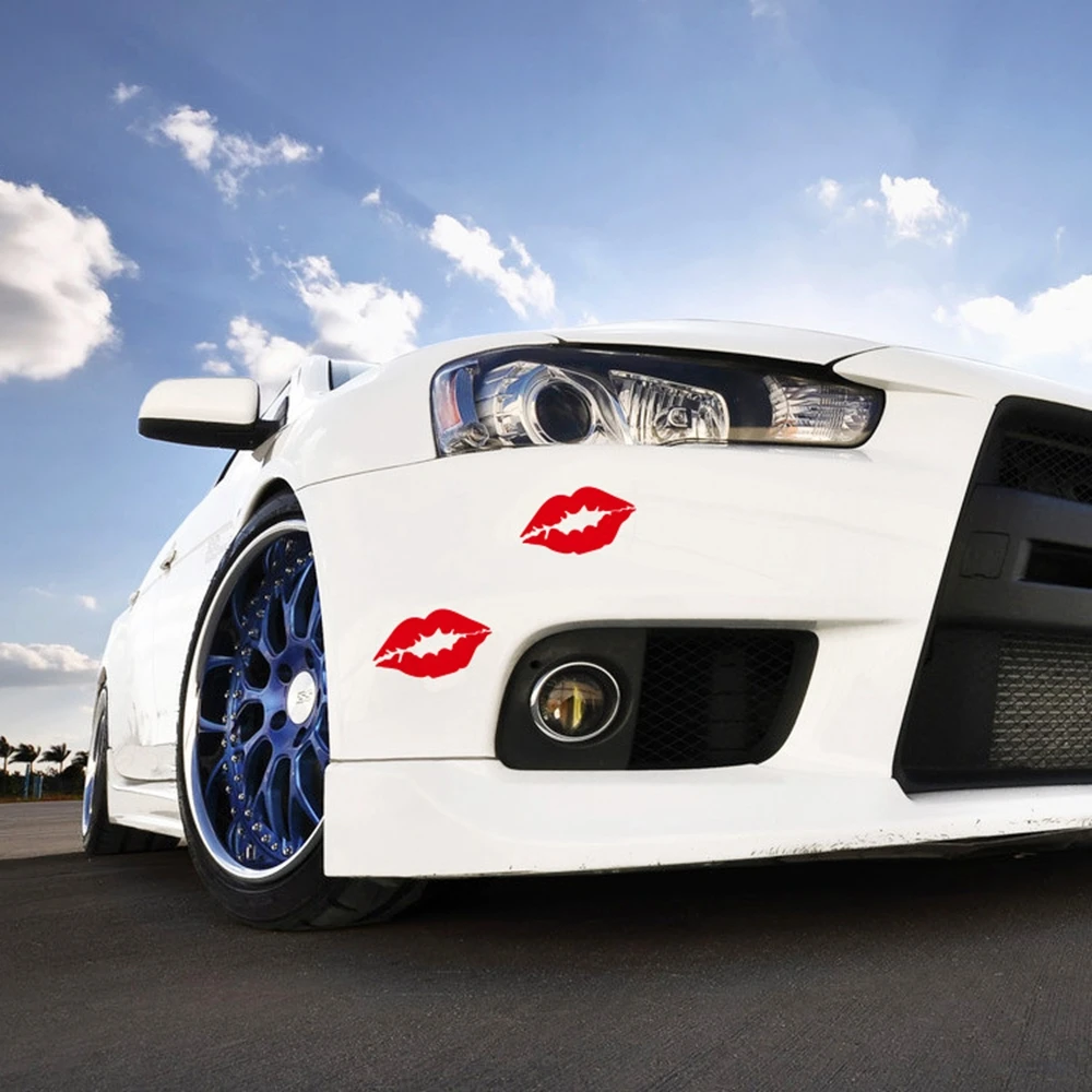 

5/10Pcs Red lips kiss Stickers New Arrival DIY Decor Car Styling For Auto Car/Bumper/Window Vinyl Decal Sticker Decals
