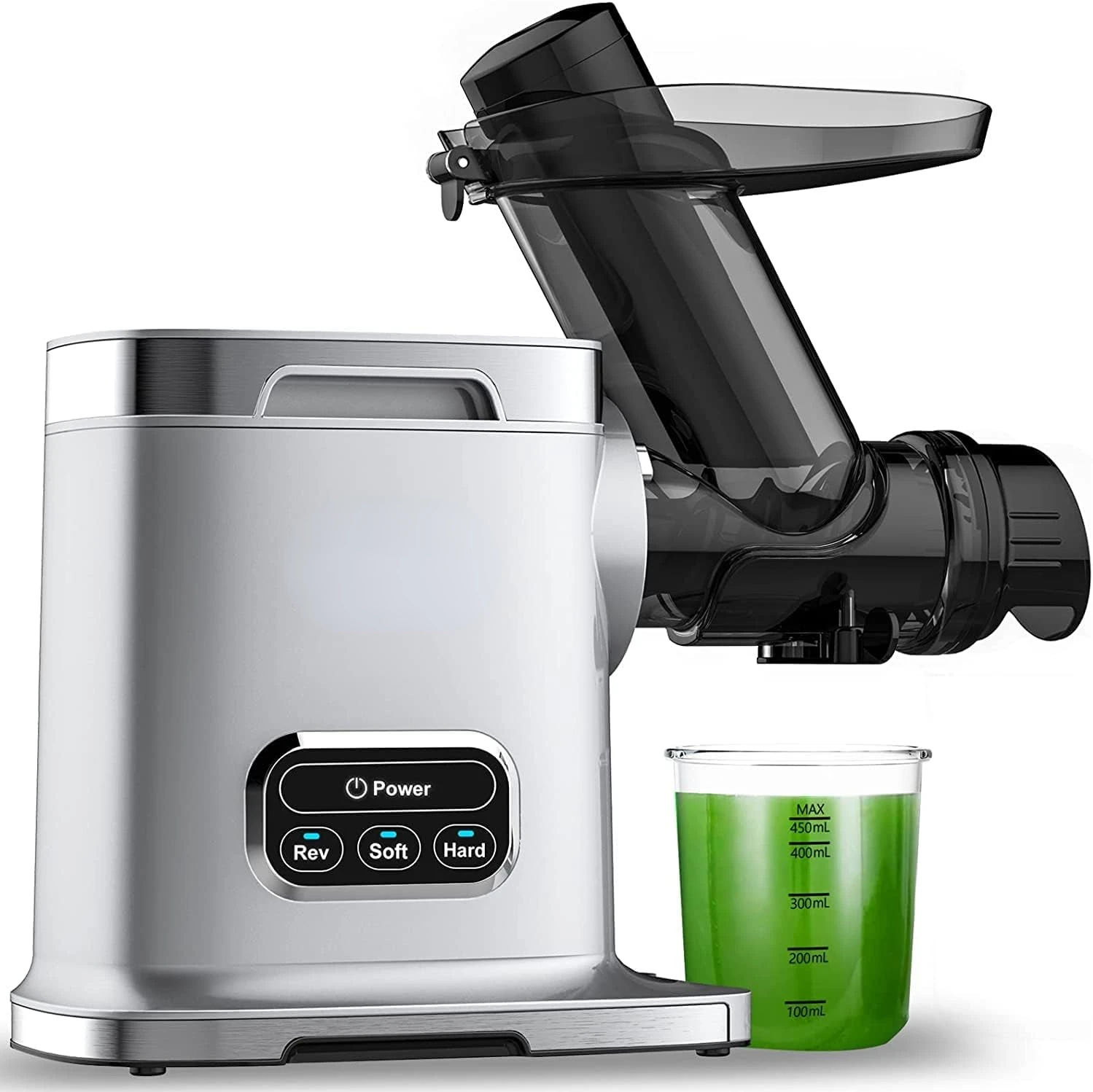 

Press Juicer, Slow Juicer, Juicer Machines with 3 Inch Wide Chute, 2-Speed Modes & Reverse Function, Masticating Juicer with Eye