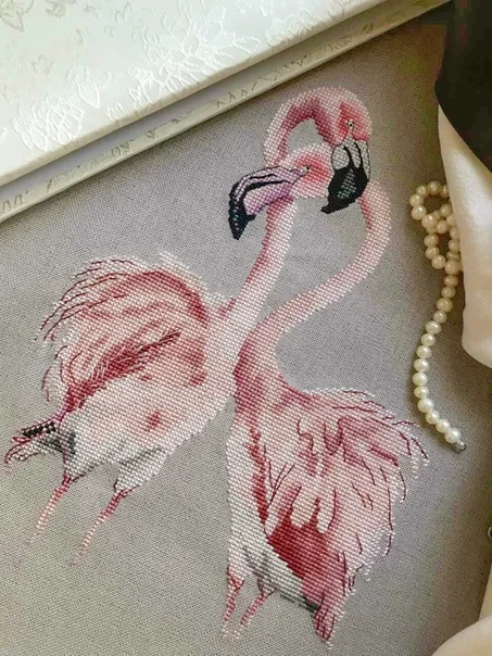 

Flamingo Couples 29-36 embroidery kits, cross stitch kits,cotton frabric DIY homefun embroidery Shop11