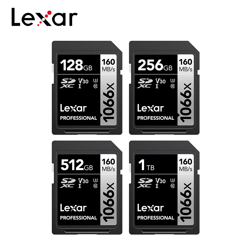 

Lexar 1066X Memory SD Card High Speed 1TB 512GB 256GB 128GB 64GB 100% Original SD Memory Card for Camera Cartao De Memoria