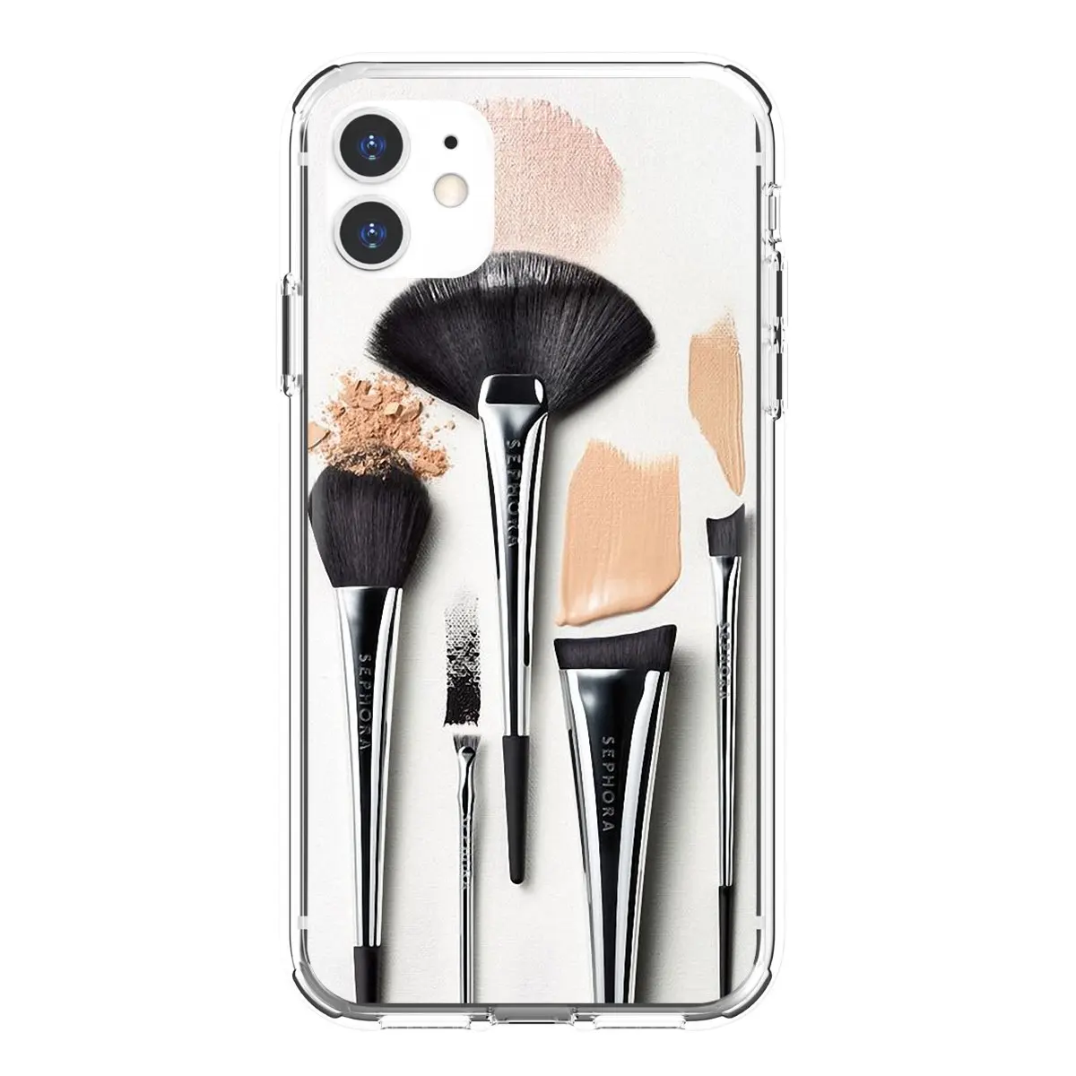 Дешевые силиконовые чехлы для телефонов-помада-красота-девушка-макияж-набор