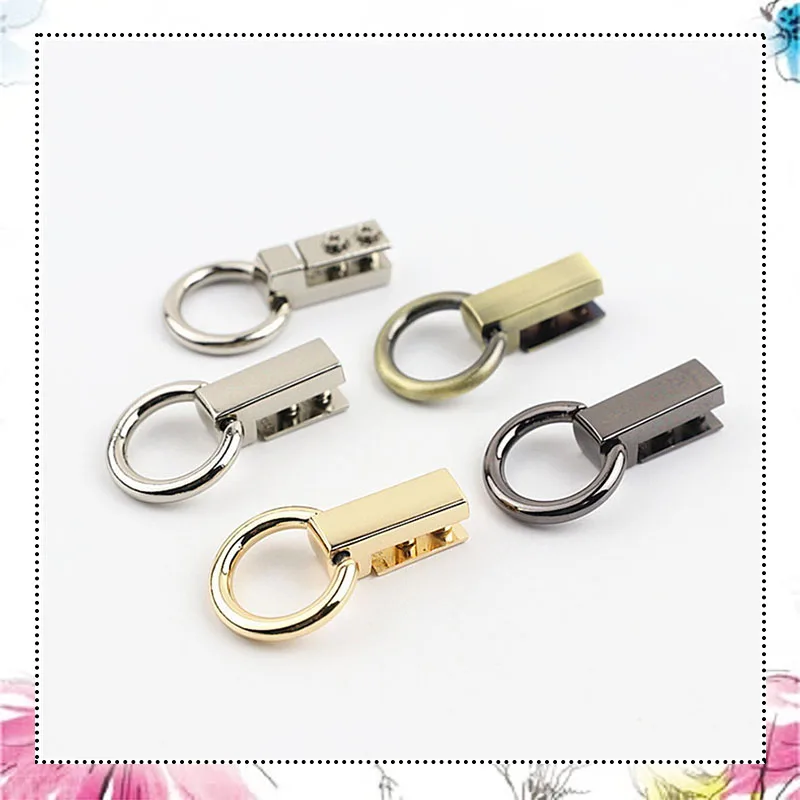 

4Pcs 16mm Bag Hang Ear Strap Side Ring Buckle Nailing Screws Loop Hook Chain Clip Clamp Pendant Rivet Clasp Accessory