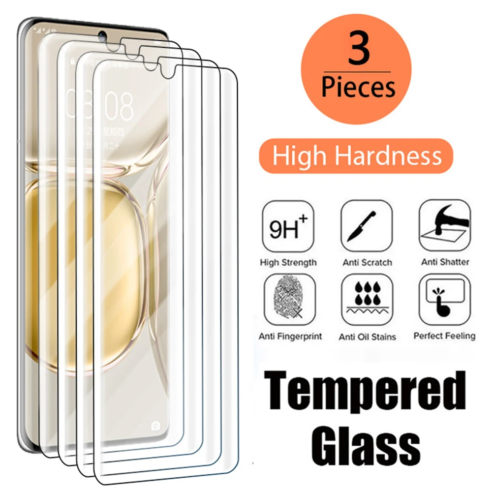 

3PCS Screen Protector for Huawei P30 P50 P40 P20 Lite Y5 Y6 Y7 Y9 Protective Tempered Glass on P Smart Z S 2019 2020 2021 glass