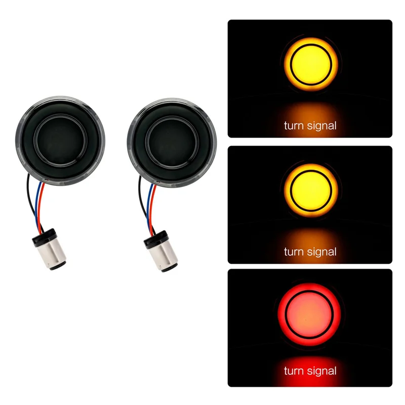 1 пара 1157 стиль пули цвет Копченый сигнал поворота аналогичный для Sportster XL883 X48 1200