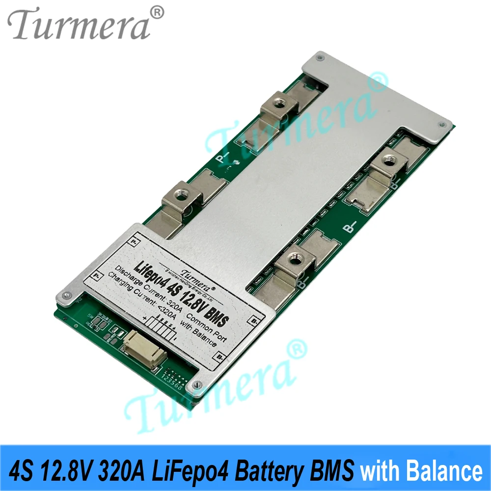 Фото Turmera 4S 12.8V 320A 360A BMS для LiFePO4 аккумуляторов, балансировочная плата для ячеек LiFePO4 3.2V 280Ah 320Ah 360Ah, для DIY 12V солнечных энергетических систем №3