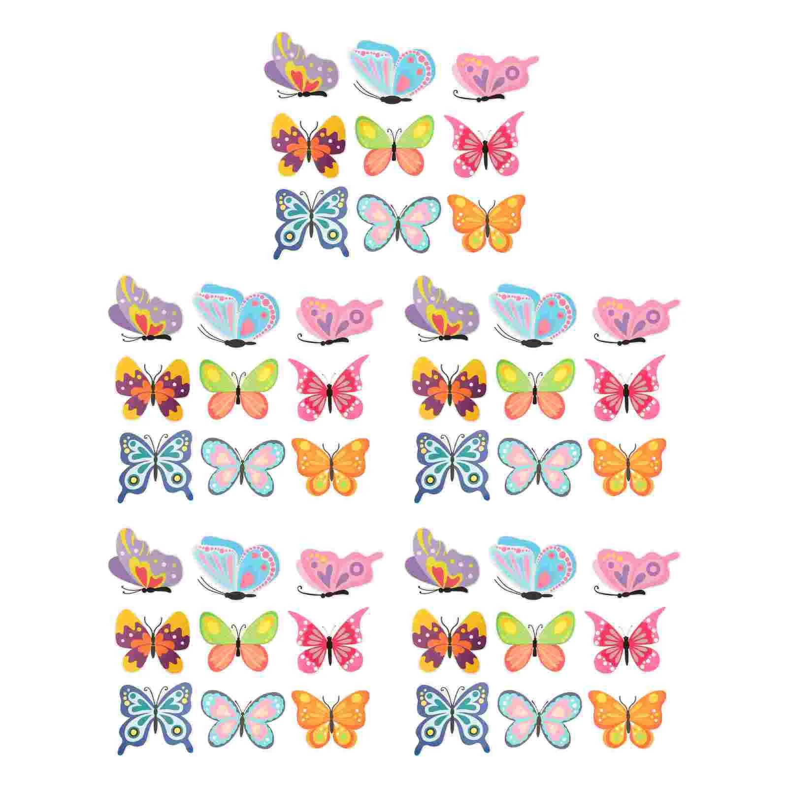 

Wall Stickers3D Decal Sticker Bulletin Borders Board Butterflies Decals Resin Removable Christmas Scrapbooking Diy Door Party