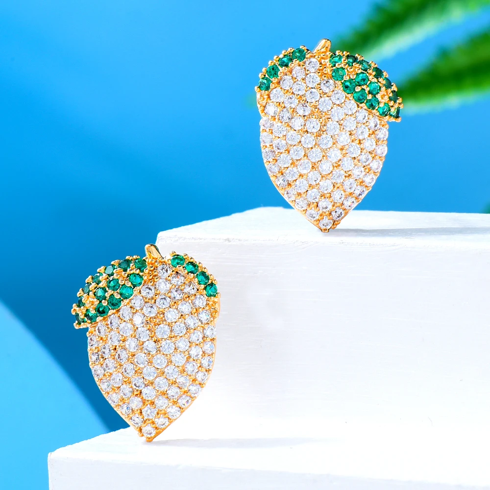 

GODKI 2020, модные весенние серьги-гвоздики с лимоном для женщин, свадебные серьги с фианитом, высококачественные ювелирные изделия, наркомания