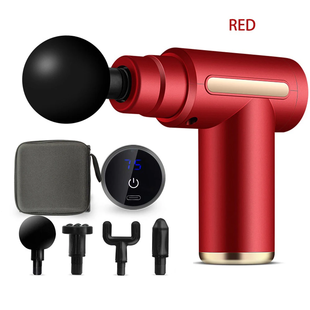 

Deep Muscle Massage Gun Electric Massager Mini Fascia Gun Pistol For Body Neck Back Vibration Slimming Relaxation Pain Relief