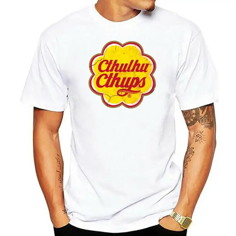 

Cthulhu Cthups T-Shirt For Men Retro Vintage Tops Black T Shirts Graphic Summer Clothing Plus Size Tshirt