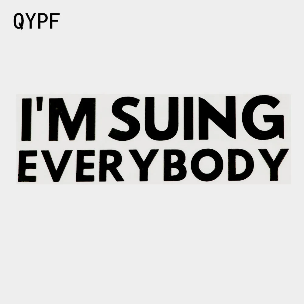 

QYPF 16,8 см × 5,2 см, я скручиваю всех, веселая виниловая наклейка на автомобиль, наклейка, черный/серебристый 2C-0171