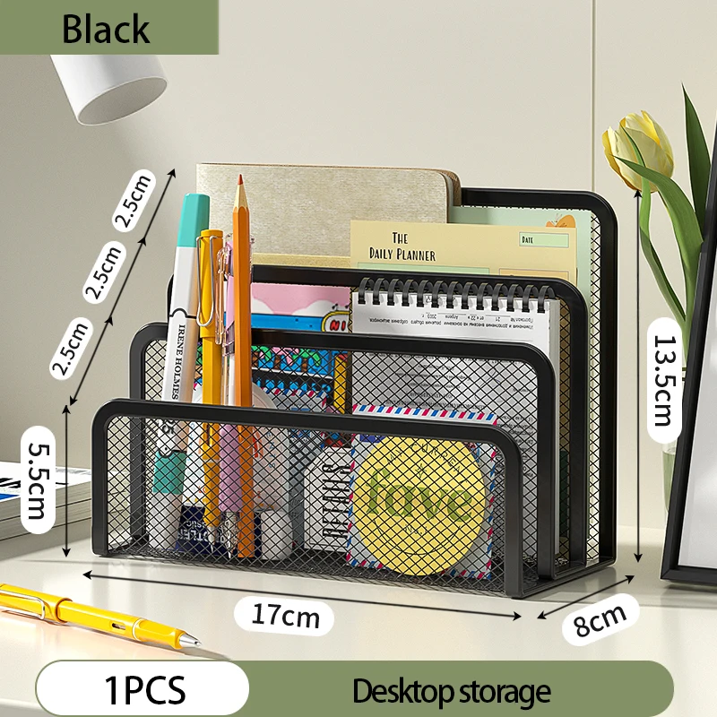 

Металлический Настольный Органайзер Для Почты, Вертикальный Лоток Для Папок С Сеткой Для Сортировки И Хранения Документов
