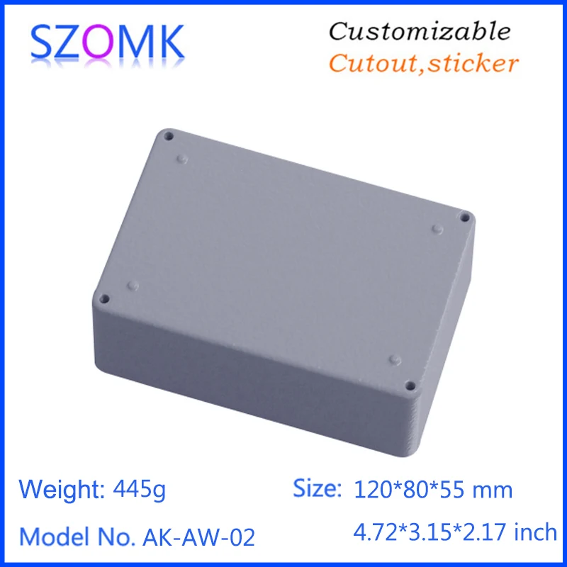 1 шт. 120*80*55 мм IP66 алюминиевый водонепроницаемый корпус усилителя электроники