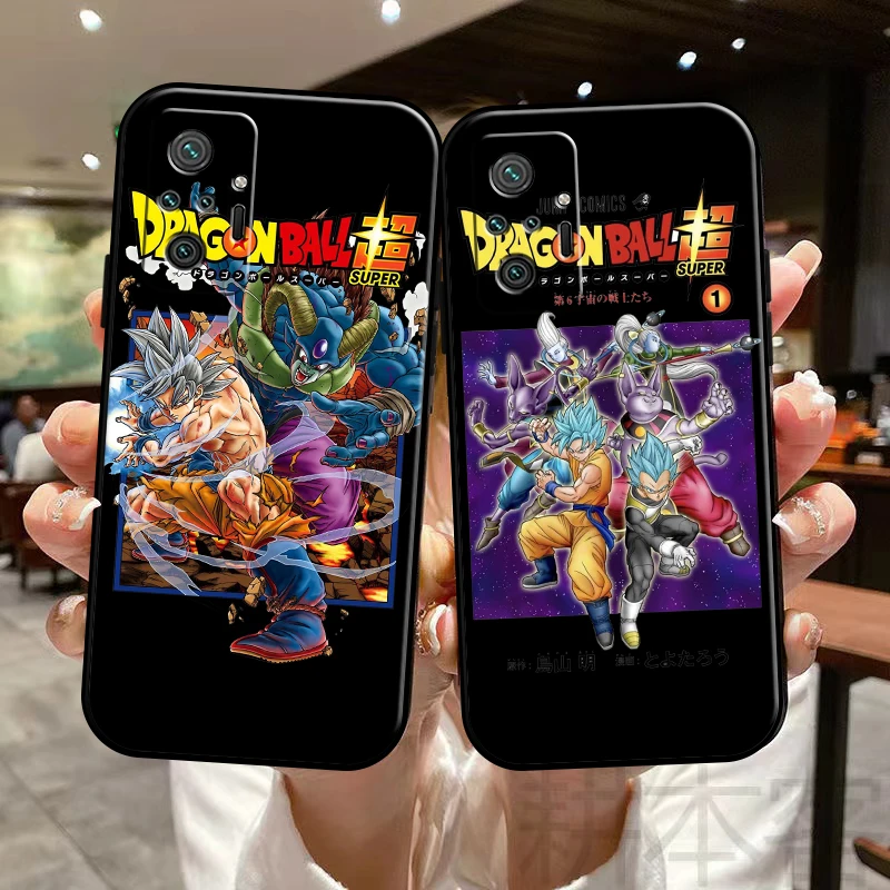 

Dragon Ball Anime Phone Case For Xiaomi Redmi Note 9T 9S 9 Pro Max 10 10X 10 Pro 10T 10S 5G Funda Back Liquid Silicon Black