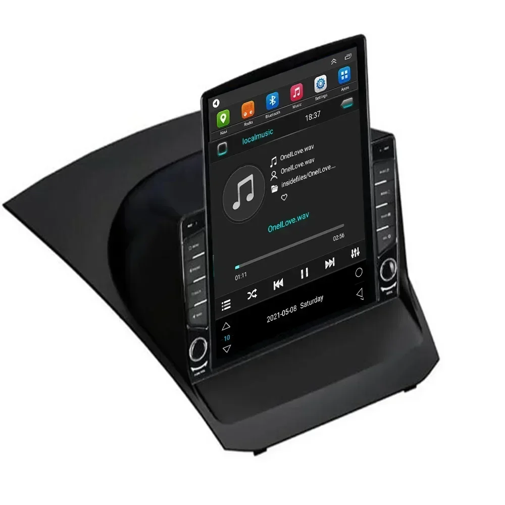 For Tesla Style 2 Din Android 13 Car Radio Ford Fiesta 2009-2012 Multimedia Video Player GPS Stereo Carplay DSP RDS Camera