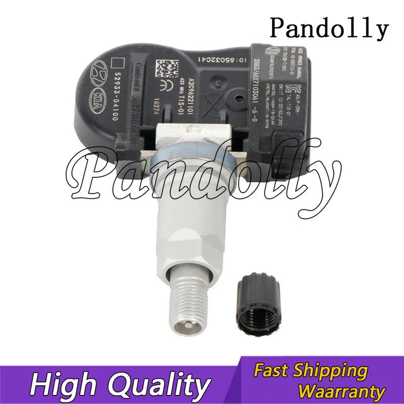 Фото 52933-D4100 52933D4100 Датчик давления в шинах TPMS для Hyundai Elantra, Santa Fe, KIA Niro, Optima, Sportage 2017-2023, 433 МГц №1