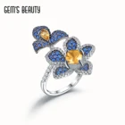 Женское Винтажное кольцо с синей ведьмой, из серебра 925 пробы