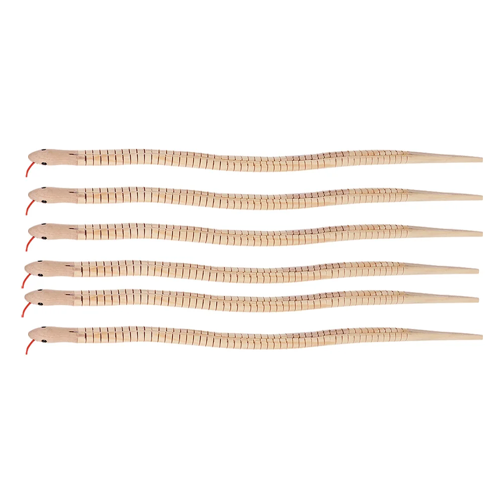 

Змея деревянная искусственная древесина Хэллоуин поделки вечерние поддельные игрушки соединенные Незаконченные гибкие реалистичные рекв...