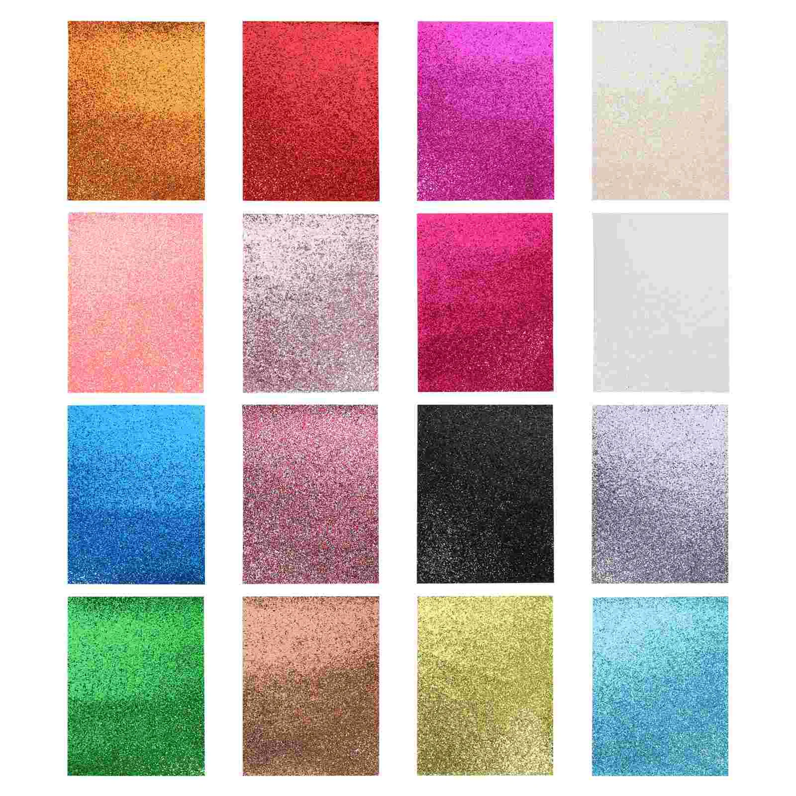 

16 шт., кожаные листы с блестками для украшения